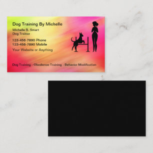 Dog Training Colourful Business Cards