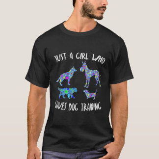 Dog Training Cute Floral Design For Women Trainers T-Shirt