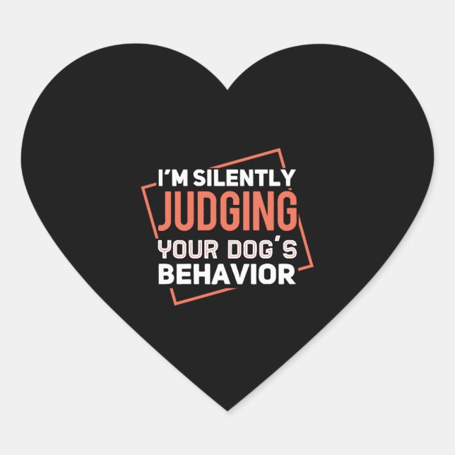 Dog Training Dog s Behaviour Heart Sticker (Front)