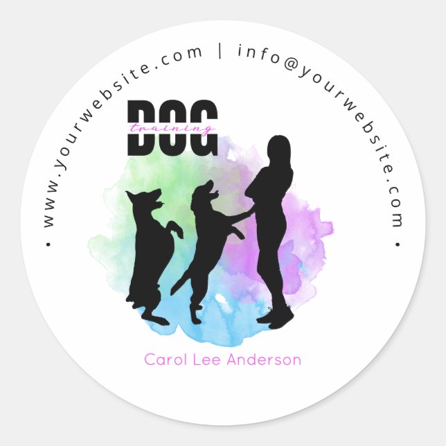 Dog training / Dog Trainer Classic Round Sticker (Front)