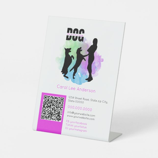 Dog training / Dog Trainer Pedestal Sign (Front)