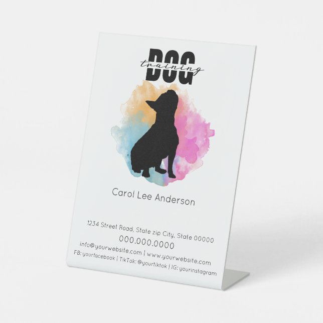 Dog training pedestal sign (Front)