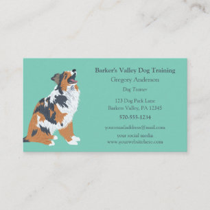 Dog Training, Pet Sitting Australian Shepherd Business Card