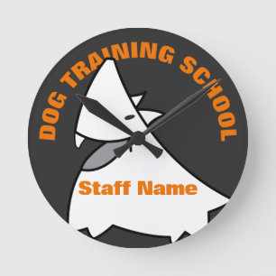 Dog Training School Round Clock