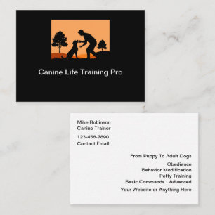 Dog Training Simple Business Cards