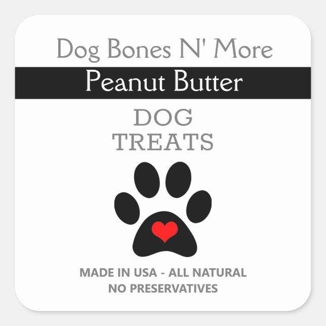 Dog Treat Business | Dog Treat Labels (Front)