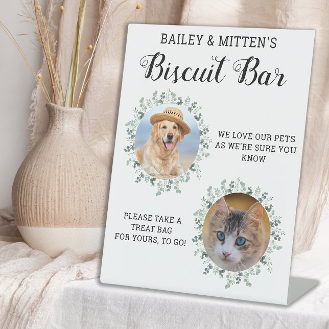 Dog Treat Wedding Favour Biscuit Bar Pet Photo Pedestal Sign (Creator Uploaded)