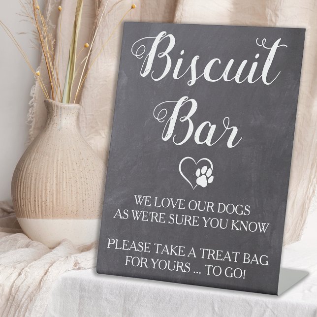 Dog Treat Wedding Favour Pet Doggie Bag Biscuit Ba Pedestal Sign (Creator Uploaded)