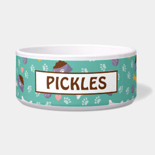 Dog Treats and Paws Pet Bowl