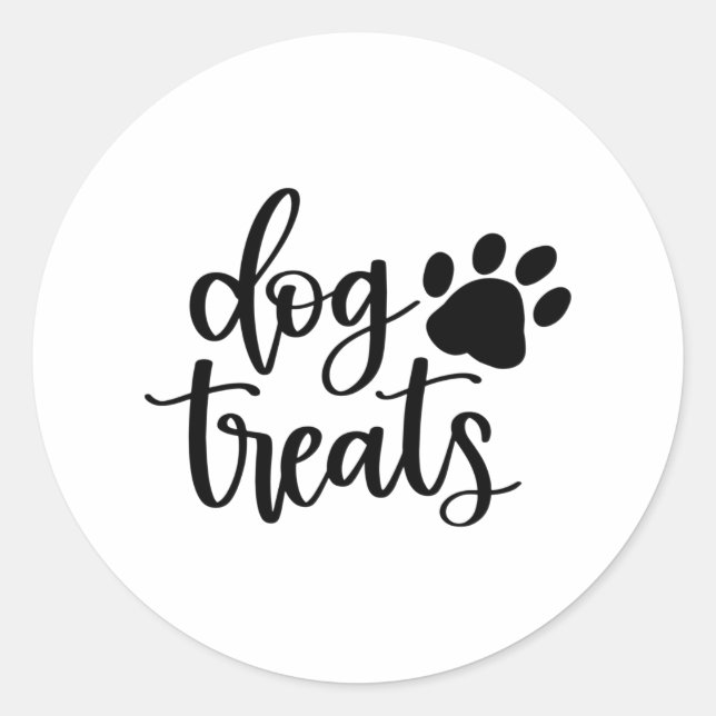 dog treats classic round sticker (Front)