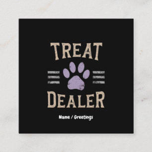 Dog Treats Dealer Funny Humour Design Perfect  Square Business Card