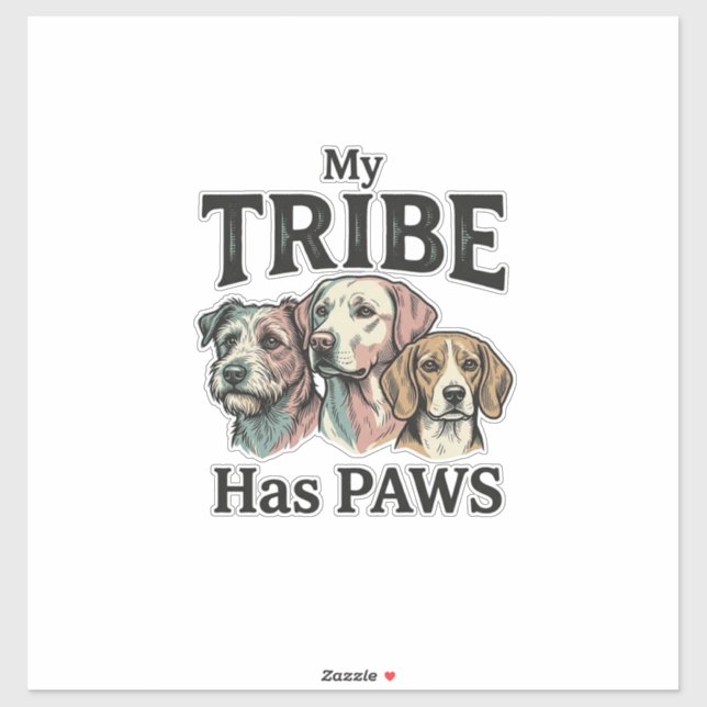Dog Tribe Has Paws Vintage Engraving Design_1 (Sheet)