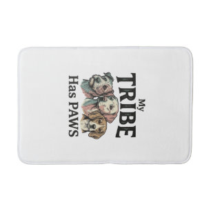 Dog Tribe Has Paws Vintage Engraving Design_1 Bath Mat
