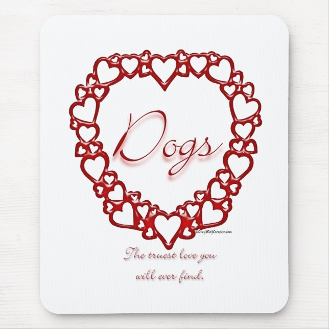 Dog True Love Mouse Mat (Front)
