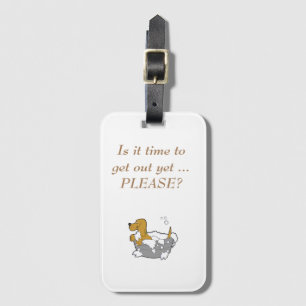   Dog Typography   Luggage Tag