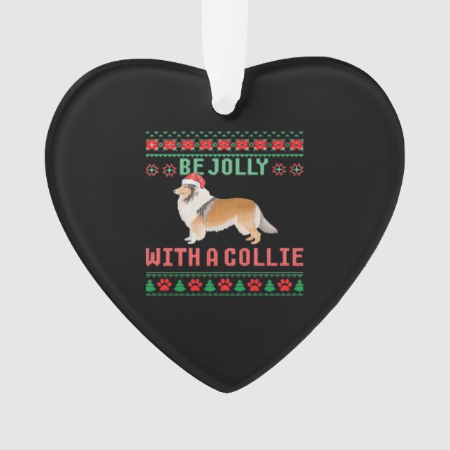 Dog Ugly Christmas Sweater Be Jolly With A Rough C Ornament (Front)