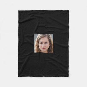 Dog Ugly Xmas Lights Santa Hat English Bulldog Chr Fleece Blanket