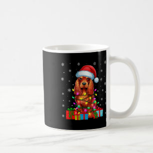 Dog Ugly Xmas Lights Santa Hat Er Spaniel Dog Chri Coffee Mug