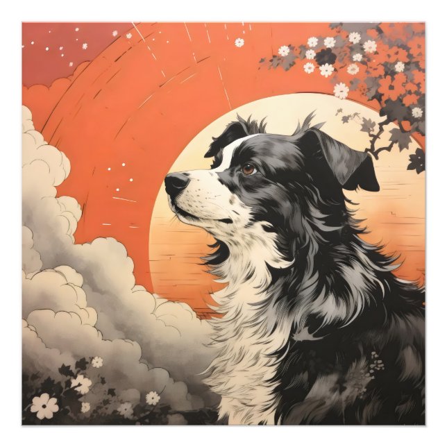 Dog Ukiyo-e Photo Print (Front)
