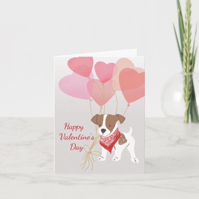 Dog Valentine Card From Jack Russell Terrier Love (Front)