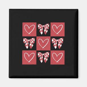 Dog Valentine Coquette Bow Dog Paw Heart Valentine Magnet