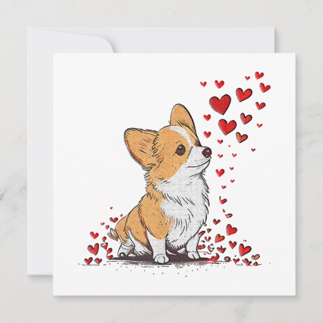 Dog Valentine Cute Corgi Valentine s Day (Front)