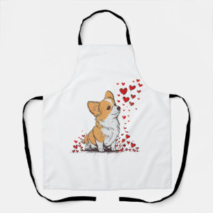 Dog Valentine Cute Corgi Valentine s Day Apron
