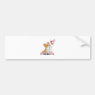 Dog Valentine Cute Corgi Valentine s Day Bumper Sticker