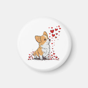 Dog Valentine Cute Corgi Valentine s Day Magnet