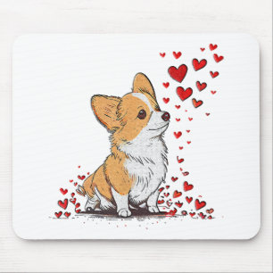 Dog Valentine Cute Corgi Valentine s Day Mouse Mat