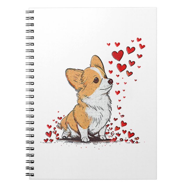 Dog Valentine Cute Corgi Valentine s Day Notebook (Front)