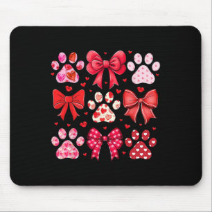 Dog Valentine Dog Paw Print Heart Coquette Valenti Mouse Mat