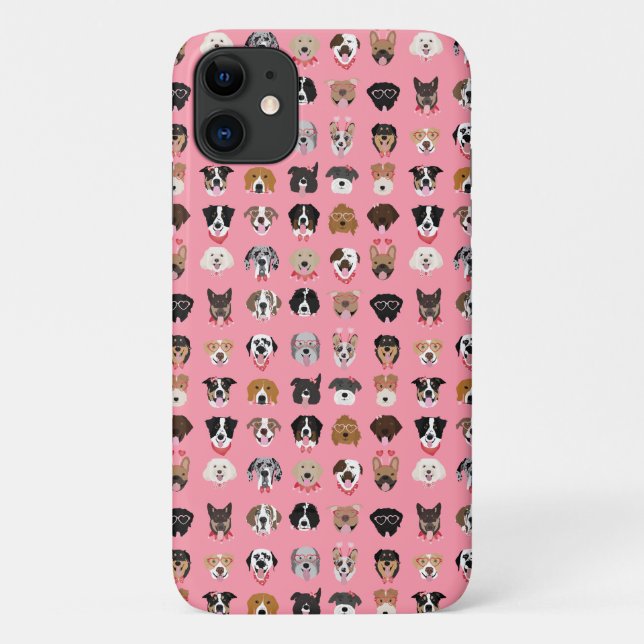Dog Valentine Face Pattern Case-Mate iPhone Case (Back)