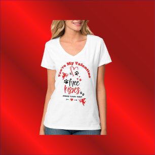 Dog Valentine - Free Kisses Definitely Contains T-Shirt