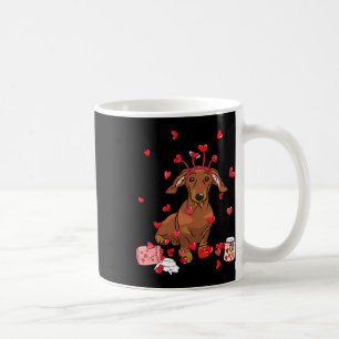 Dog Valentine Gift Cute Dachshund Valentine's Day Coffee Mug