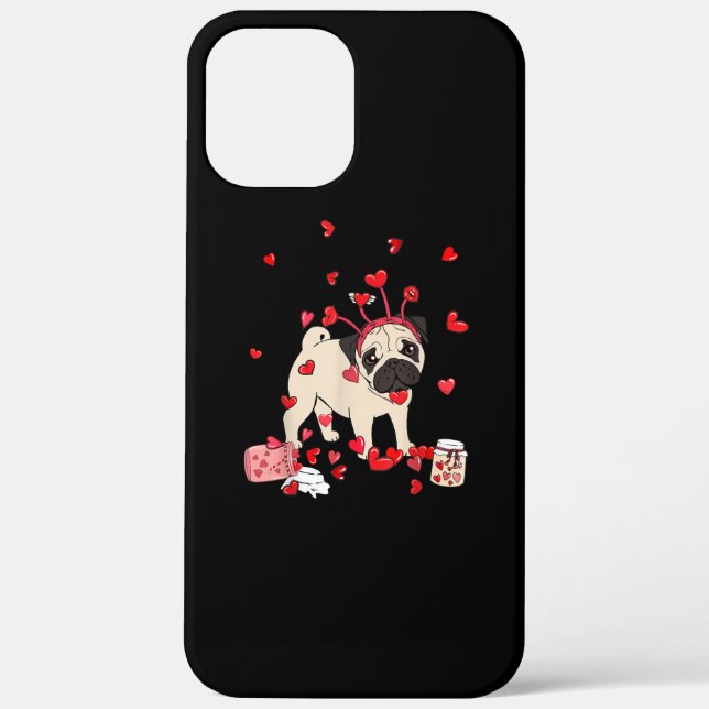 Dog Valentine Gift | Cute Pug Valentine's Day Case-Mate iPhone Case (Back)