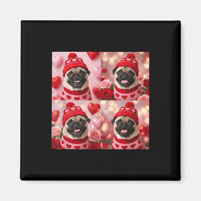 Dog Valentine Photobooth  Magnet (Front)