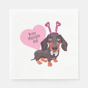 Dog Valentine s Day Napkin