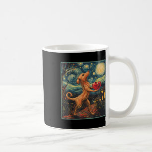 Dog Valentine Starry Night Van Gogh Valentines Day Coffee Mug