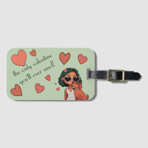 Dog Valentine Tote Bag Luggage Tag