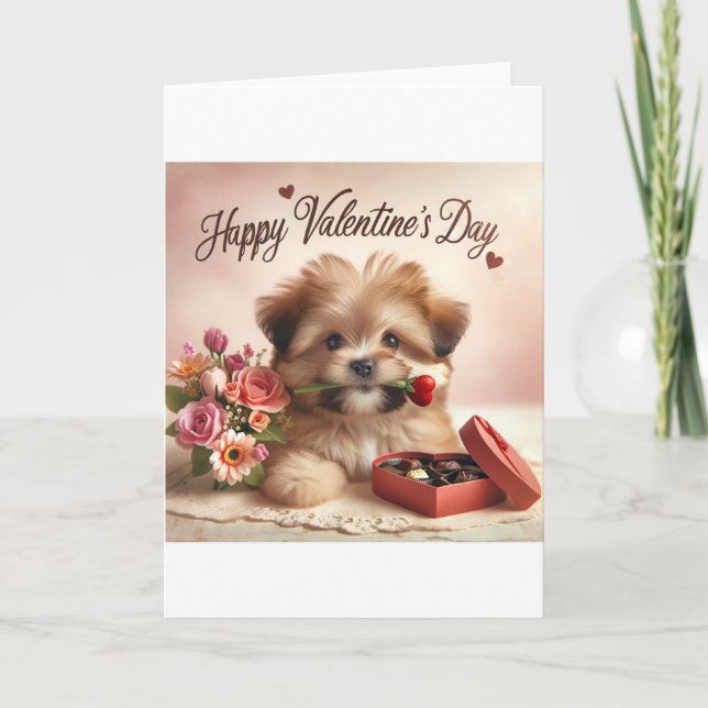 Dog Valentine's Day card (Front)