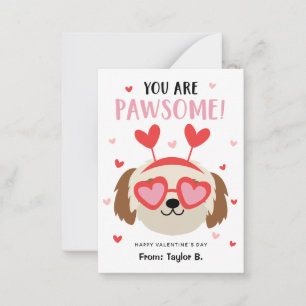 Dog Valentine's Day Cards for Classroom