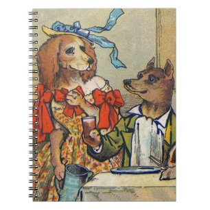 Dog Victorian Dinner Dress Doggy Notebook