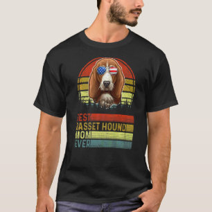 Dog Vintage Best Basset Hound Mum Ever Mother Day T-Shirt