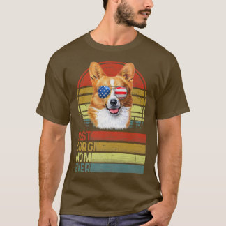 Dog Vintage Best Corgi Mum Ever Mother Day Puppy D T-Shirt
