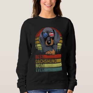 Dog Vintage Best Dachshund Mum Ever Mother Day Pup Sweatshirt