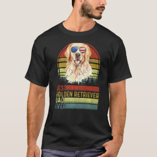 Dog Vintage Best Golden Retriever Dad Ever Father T-Shirt