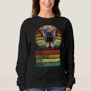 Dog Vintage Best Mastiff Dad Ever Father Day Puppy Sweatshirt