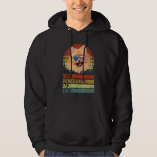 Dog Vintage Best Pomeranian Dad Ever Father Day Pu Hoodie