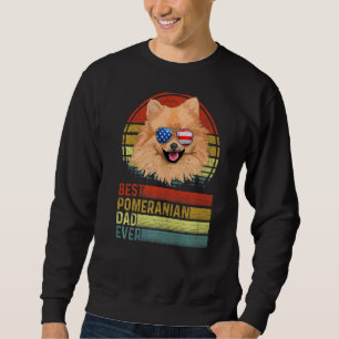 Dog Vintage Best Pomeranian Dad Ever Father Day Pu Sweatshirt
